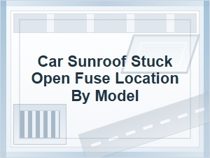 Car Sunroof Stuck Open Fuse Location by Model